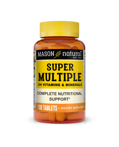 MASON NATURAL SUPER MULTIPLE 34 VITAMINES ET MINERAUX 100 COMPRIMES