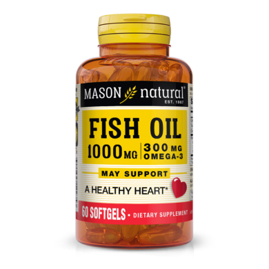 MASON NATURAL HUILE DE POISSON 1000 MG OMEGA 3 300 MG 60 GELULES