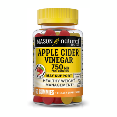 MASON NATURAL APPLE CIDER VINEGAR 750 MG 60 GUMMIES