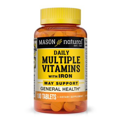 MASON NATURAL DAILY MULTIPLE VITAMINS WITHE IRON 100 COMPRIMES