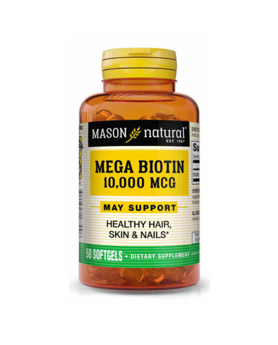 MASON NATURAL MEGA BIOTIN 10000 MCG 50 GELULES