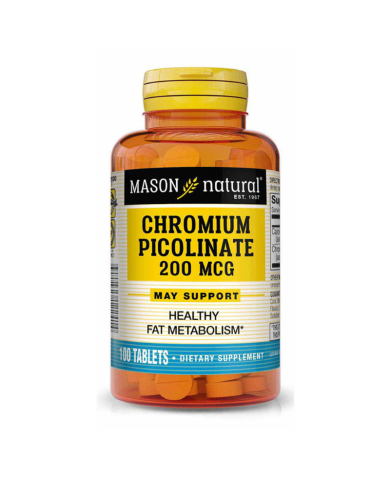 MASON NATURAL CHROMIUM PICOLINATE 200 MCG 100 COMPRIMES