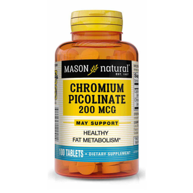 MASON NATURAL CHROMIUM PICOLINATE 200 MCG 100 COMPRIMES