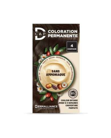 D CAP COLORATION PERMANENTE N 4 CHATAIN 