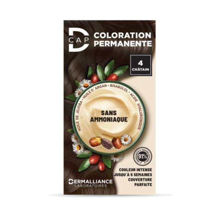 D CAP COLORATION PERMANENTE N 4 CHATAIN 