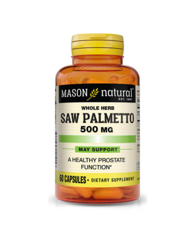 MASON NATURAL WHOLE HERB SAW PALMETTO 500 MG 60 CAPSULES