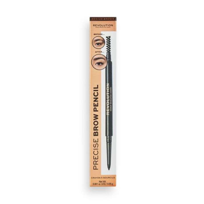 MAKEUP REVOLUTION PRECISE BROW PENCIL MEDIUM BROWN