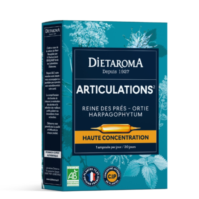 DIETAROMA ARTICULATION REINE DES PRES ORTIE HARPAGOPHYTUM AMPOULES 20 JOURS
