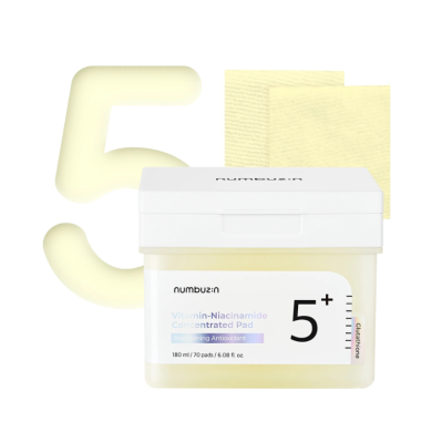 NUMBUZIN 5+ VITAMIN NIACINAMIDE CONCENTRATED PAD 180 ML 70 PADS