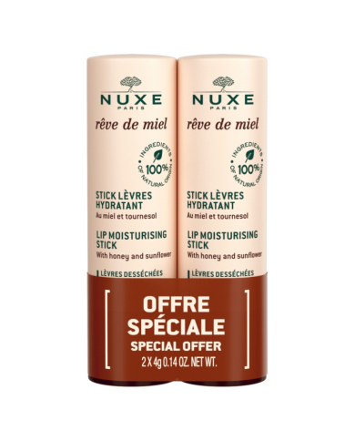 NUXE REVE DE MIEL OFFRE SPECIAL STICK LEVRE HYDRATANT 2X4G