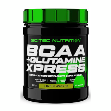 SCITEC NUTRITION BCAA+ GLUTAMINE XPRESS LIME FLAVORED 300 G