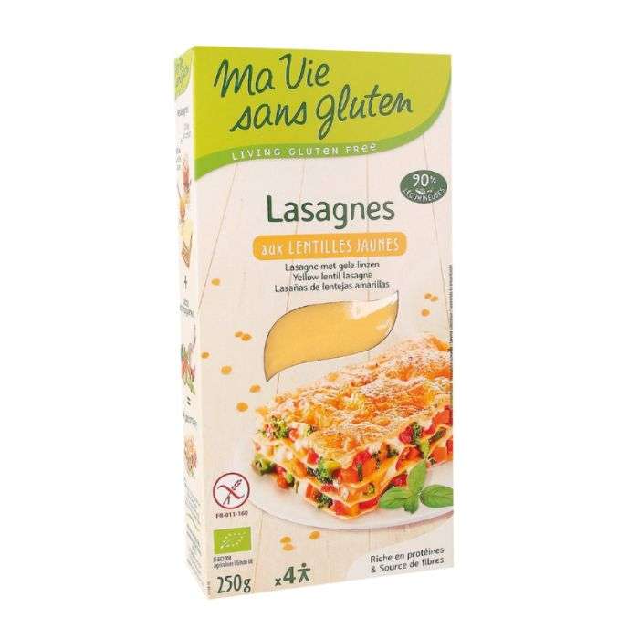 MA VIE SANS GLUTEN LASAGNES AUX LENTILLES JAUNES 250 G