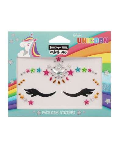 BYS MINI ME GLITTER UNICORN STICKERS VISAGE