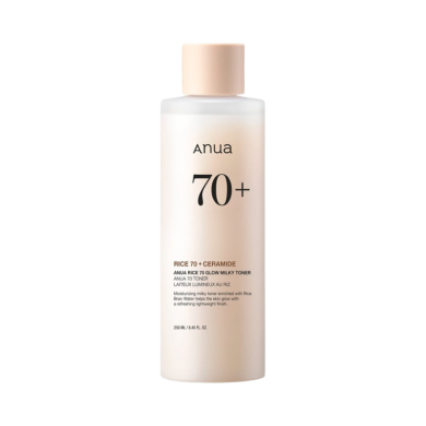 ANUA 70+ TONER LAITEUX LUMINEUX AU RIZ 250ML