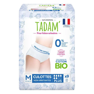 TADAM 9 CULOTTES PLUS TAILLE M POUR FUITES URINAIRES