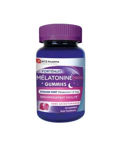 FORTE PHARMA FORTE NUIT MELATONINE GUMMIES 30 GOMMES GOUT FRAMBOISE