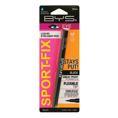 BYS SPORT FIX LIQUID EYELINER PEN WATERPROOF BLACK 1.5 ML