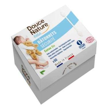 DOUCE NATURE BEBE BATONNETS COTON BIO 60