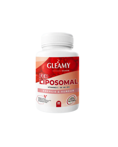 GLEAMY FER LIPOSOMAL ENERGIE ET HUMEUR 30 GELULES