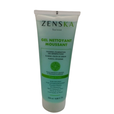 ZENSKA GEL NETTOYANT MOUSSANT VISAGE ET CORPS 250 ML