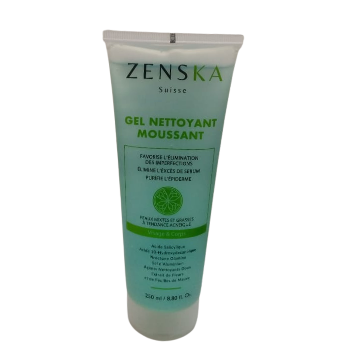 ZENSKA GEL NETTOYANT MOUSSANT VISAGE ET CORPS 250 ML