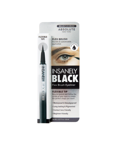 ABSOLUTE NEW YORK INSANELY BLACK FLEX BRUSH EYELINER 0.8 ML