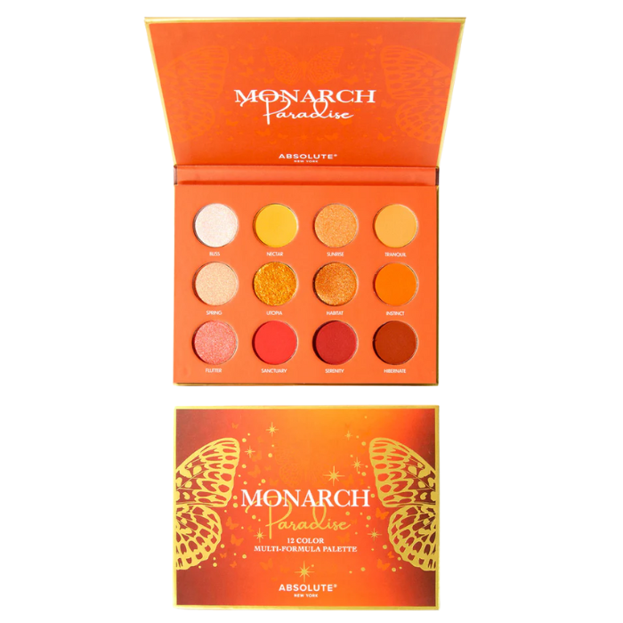 ABSOLUTE NEW YORK MONARCH PARADISE 12 COLOR MULTI FORMULA PALETTE 0.85 G X 12 MESP06