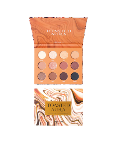 ABSOLUTE NEW YORK TOASTED AURA 12 COLOR MULTI FORMULA PALETTE 0.85 G X 12 MESP05