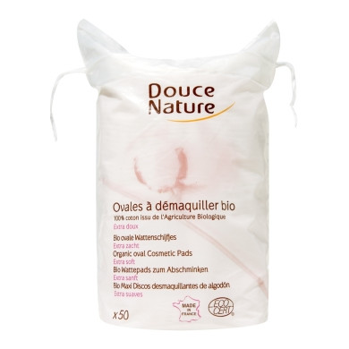 Douce Nature 50 Ovales à démaquiller coton bio 50g