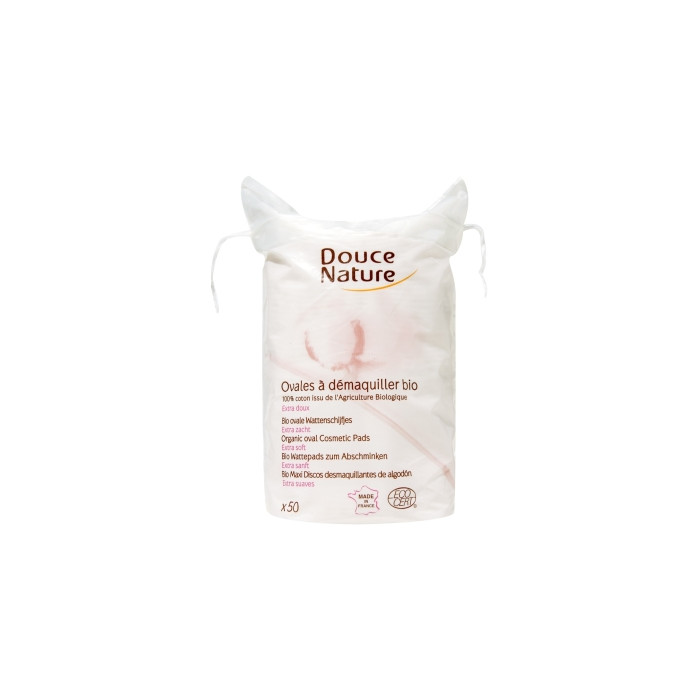Douce Nature 50 Ovales à démaquiller coton bio 50g