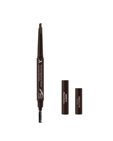 ABSOLUTE NEW YORK PERFECT EYEBROW PENCIL 24 H LASTING MEBP02 BLACK BROWN 0.25 G