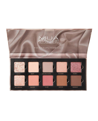 MUA 10 SHADE MATTE AND FOIL EYESHADOW COLLECTION SILK NUDE 11 G