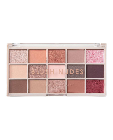 MUA GOLDEN 15 SHADE  EYESHADOW COLLECTION BLUSH NUDE 12 G