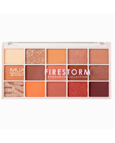 MUA 15 SHADE EYESHADOW PALETTE FIRESTORM 12 G