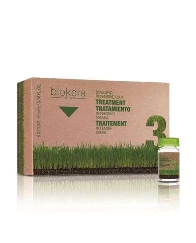 BIOKERA NATURE TRAITEMENT ANTI CHEVEUX GRAS INTENSIF 6 AMP 10ML