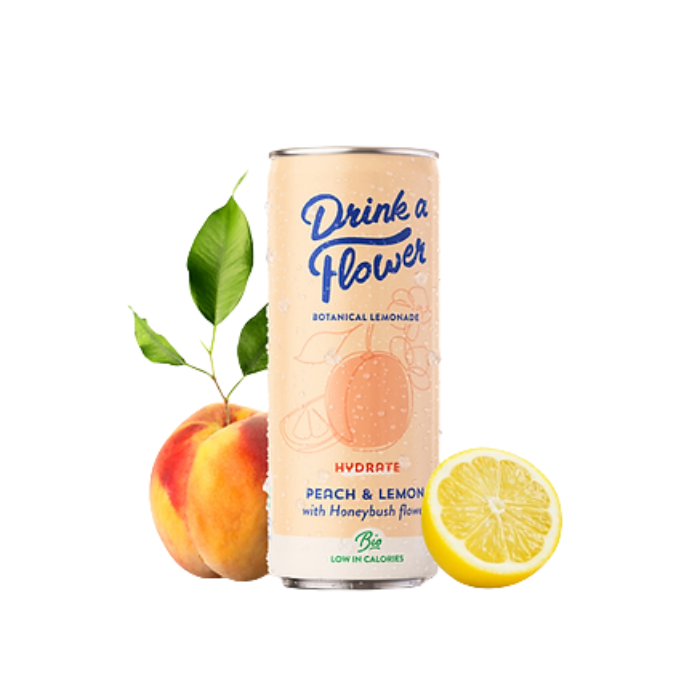 DRINK A FLOWER BOTANICAL LEMONADE HYDRATE PEACH AND LEMON 25 CL