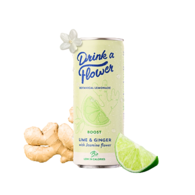 DRINK A FLOWER BOTANICAL LEMONADE BOOST LIME AND GINGER 25 CL