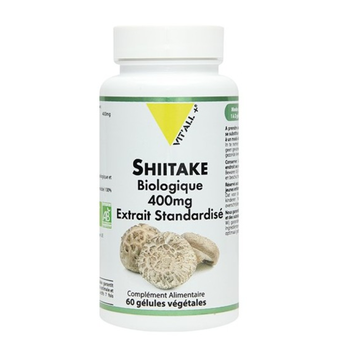 VITALL + SHIITAKE BIOLOGIQUE 400 MG 60 GELULES