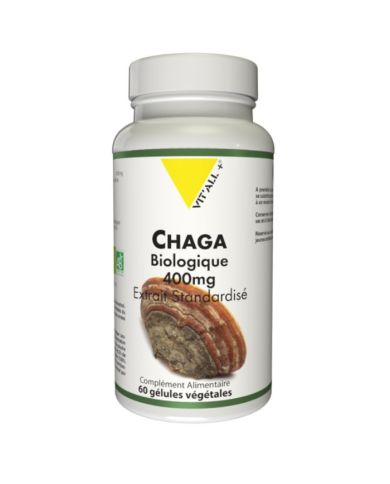 VITALL + CHAGA BIOLOGIQUE 400 MG 60 GELULES