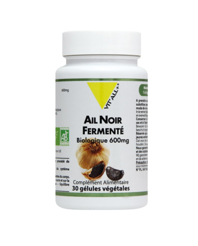 VITALL + AIL NOIR FERMENTE BIOLOGIQUE 600 MG 30 GELULES