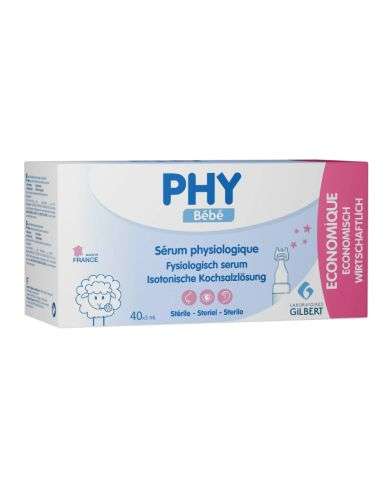 PHY BEBE SERUM PHYSIOLOGIQUE 40*5ML