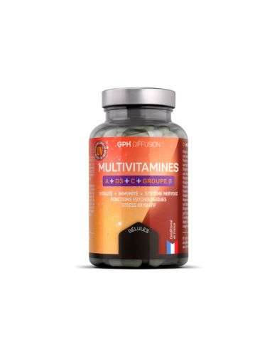 GPH DIFFUSION MULTIVITAMINES A + D3 + C +GROUPE B 60 GELULES