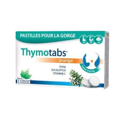 THYMOTABS ORANGE 12 PASTILLES POUR LA GORGE