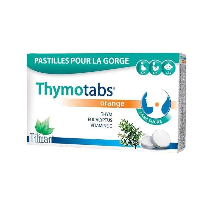 THYMOTABS ORANGE 12 PASTILLES POUR LA GORGE