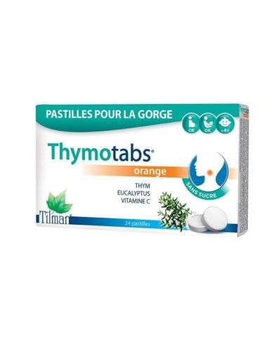 TILMAN THYMOTABS ORANGE 24 PASTILLES POUR LA GORGE