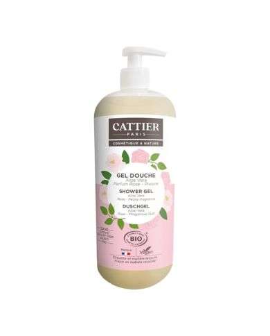 CATTIER GEL DOUCHE ALOE VERA PARFUM ROSE PIVOINE 1 L