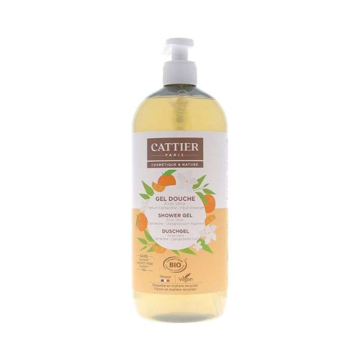 CATTIER GEL DOUCHE ALOE VERA PARFUM CLEMENTINE ET FLEUR DORANGER 1 L