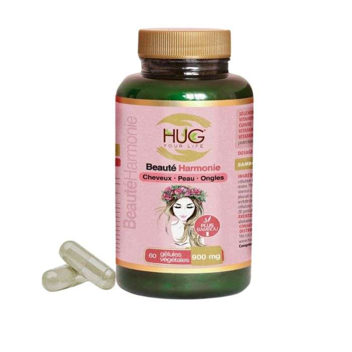 HUG BEAUTE HARMONIE CHEVEUX PEAU ET ONGLE 60 GELULES 900 MG