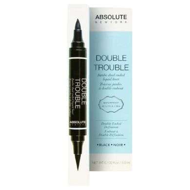 ABSOLUTE NEW YORK DOUBLE TROUBLE TRACEUR JUMBO A DOUBLE EMBOUT NOIR