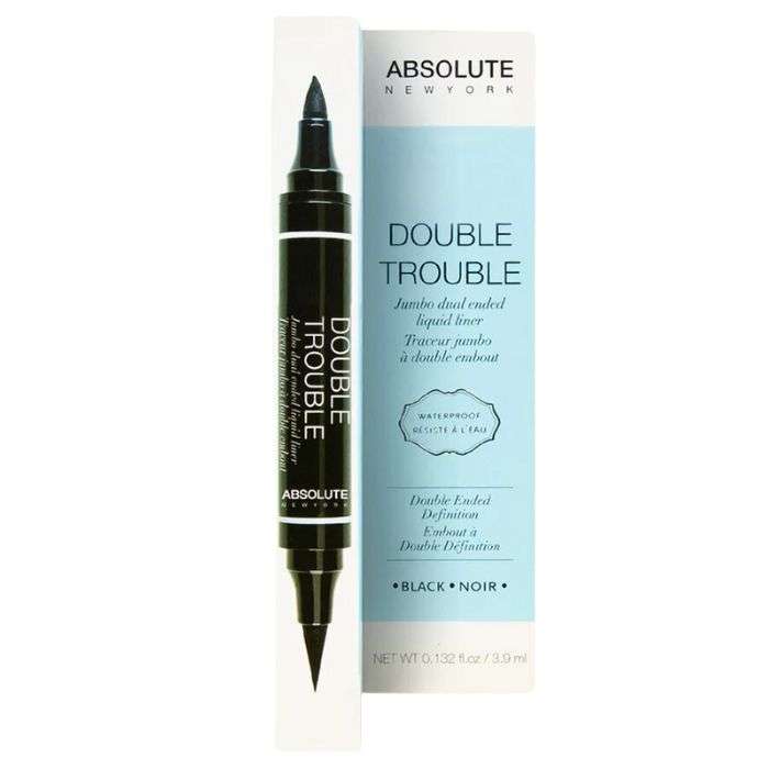 ABSOLUTE NEW YORK DOUBLE TROUBLE TRACEUR JUMBO A DOUBLE EMBOUT NOIR